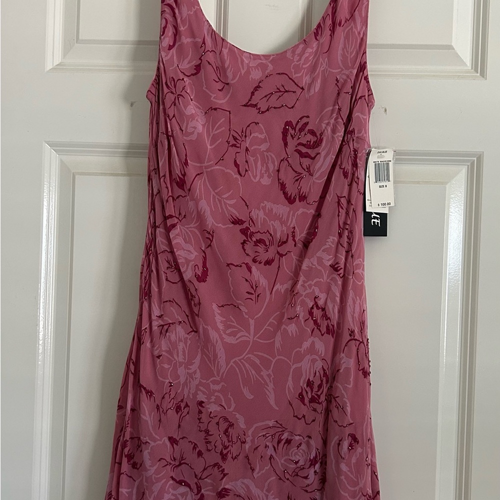 Floral Pink Sleeveless Dress